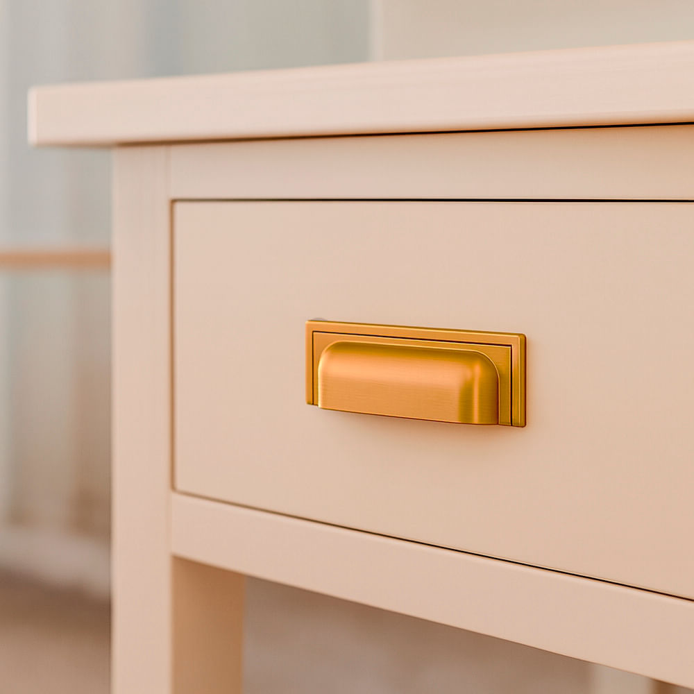 Puxador Plymouth 80mm Dourado Matte Zen